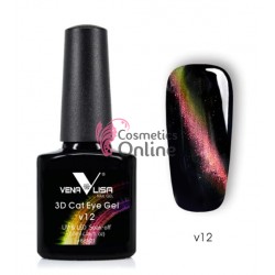 Oja semipermanenta Venalisa 3D Cat Eye Gel UV/LED, 7,5ml Cod V12 Pink Sun + 1 Gel color de 5g Venalisa Cadou